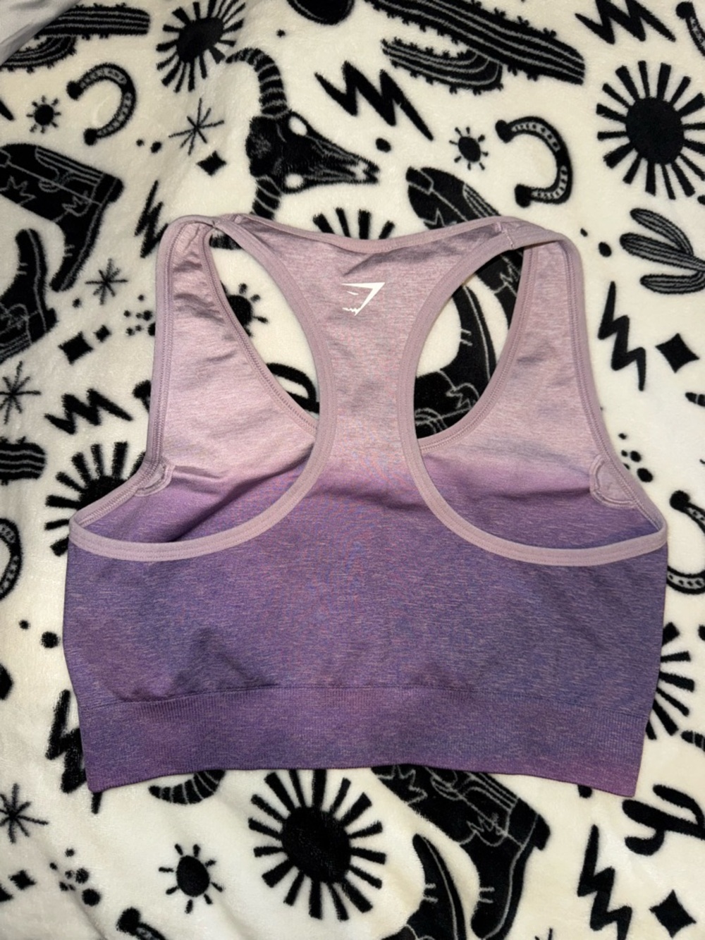 Gymshark Ombre Lilac to Deep Purple Seamless Sports Bra - Picture 5 of 8